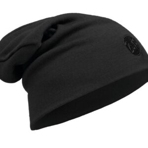 Buff Heavyweight Merino Wool Loose Hat ® Solid Bla