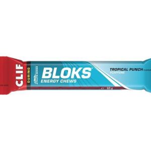 Clif blok energy chew tropical punch 60gr + caffeine